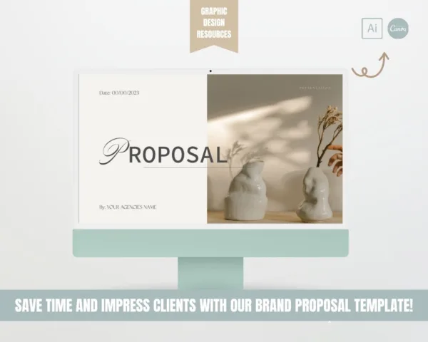 business proposal logo design identity adobe collection brand guidelines do it yourself brand proposal mockup Brand Proposal Design Professional Branding Template Time-saving Brand Pitch project proposal template proposal business brand pitch