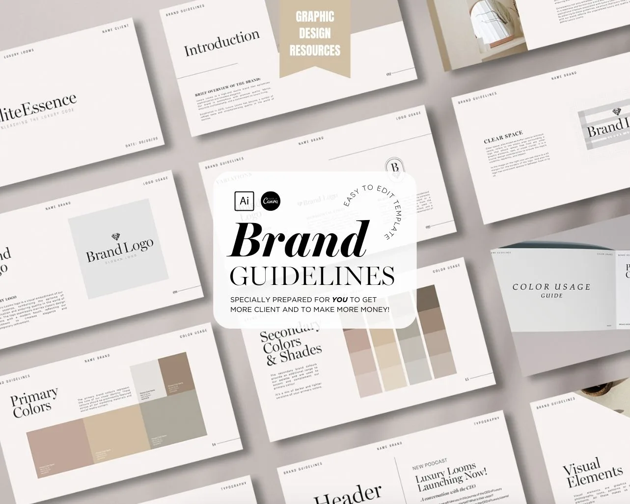 Brand Guidelines Template Side Hustle