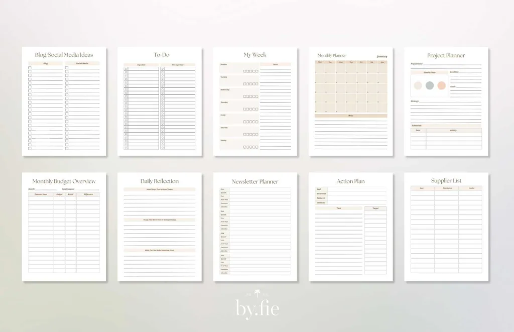 PLR Planner 2024, Girl Boss Printable a4 planner