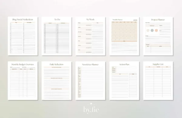 PLR Planner 2024, Girl Boss Printable a4 planner