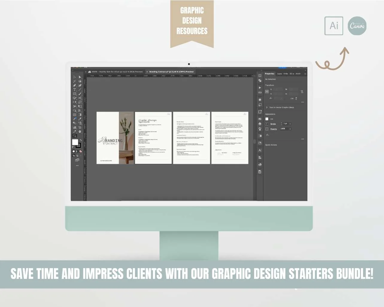 Bundle Graphic Design Contract Template Graphic Design Resources