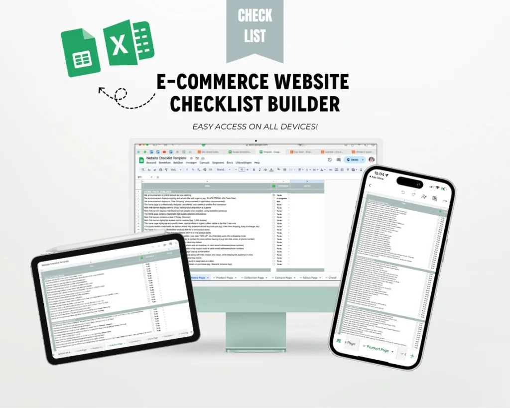 Website Checklist Ecommerce Checklist